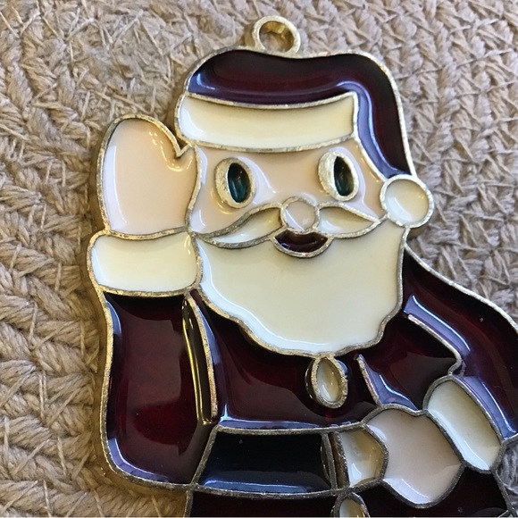 Vintage Santa sun catcher ornament. - Picture 2 of 3